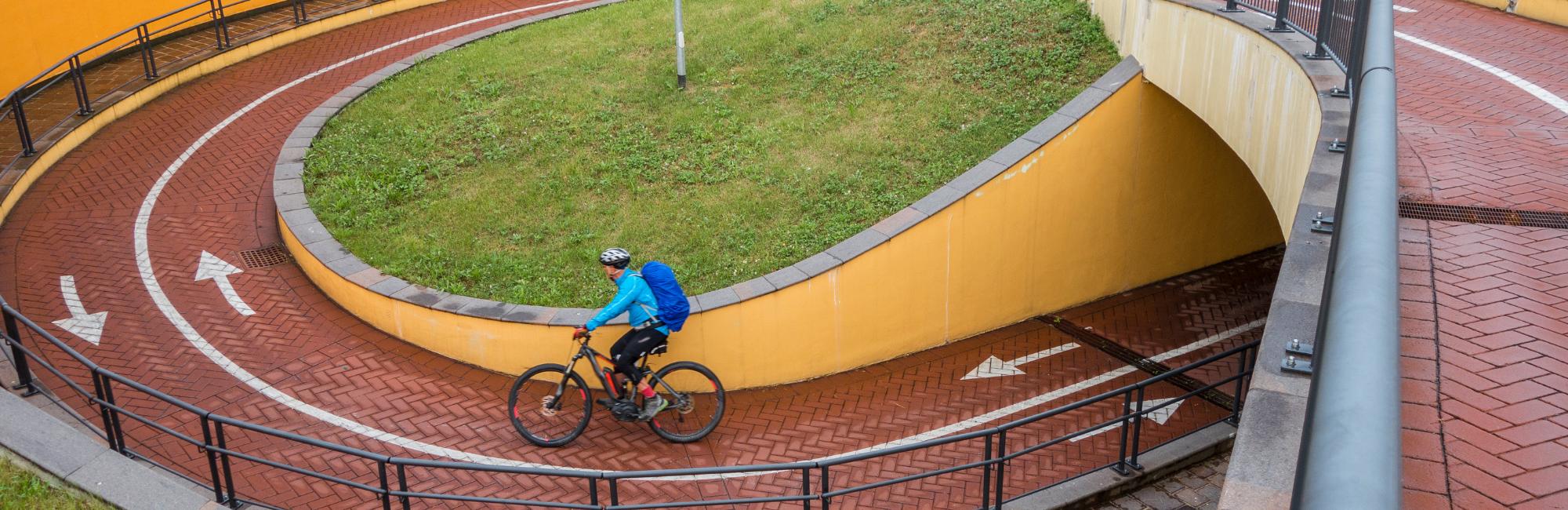 cyclist in a curve