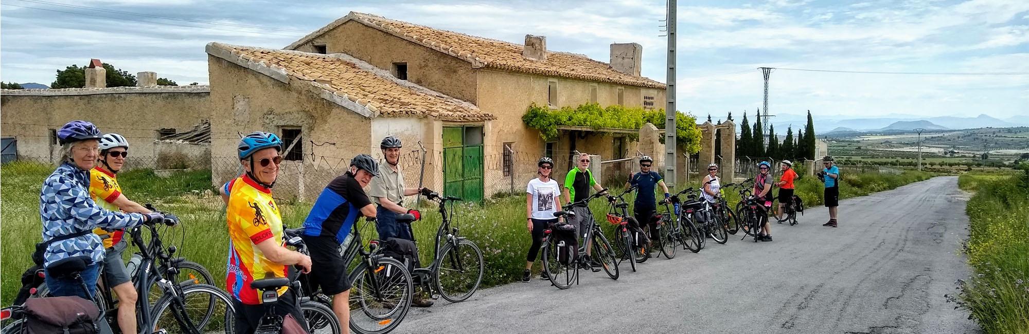 Group of cyclists in Murcia